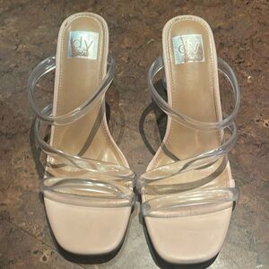Dolce Vita Size 8.5 Clear Strapy Block Heels